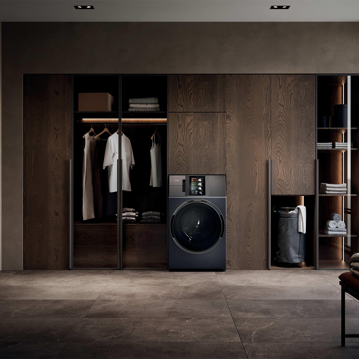 Lavadora secadora Haier 18kg /1200 rpm, Motor Direct Motion y Bomba de Calor, Couture Care  - HWD180BD12LGNU-S Antracita-16