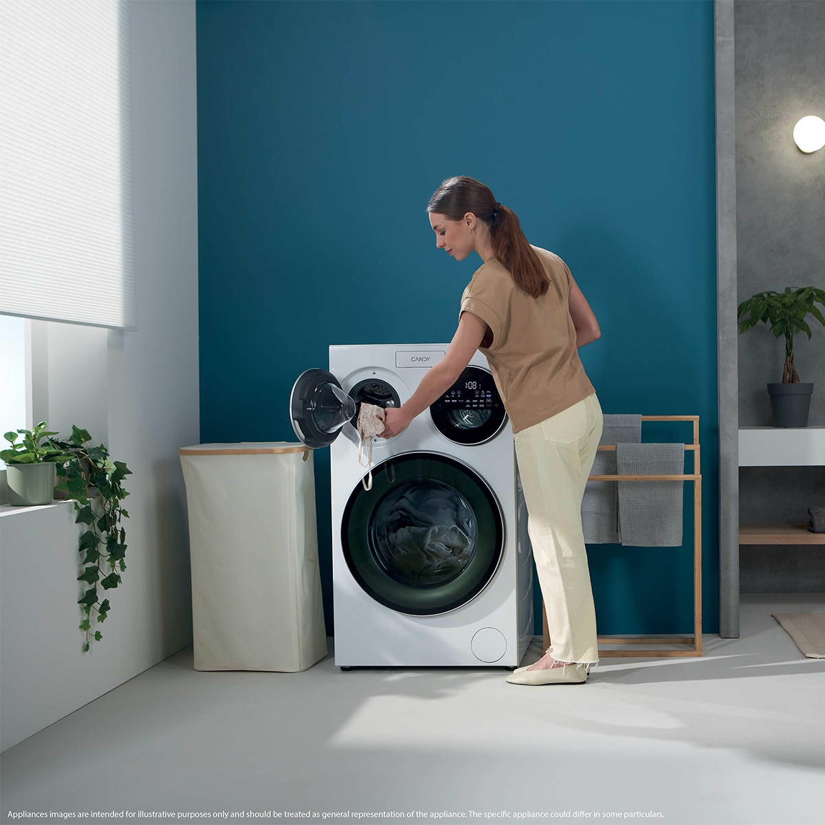 Lavadora Candy Triple Tambor 10+1+1/1400 rpm, Motor Direct Motion, Multiwash - MQD 410CBL9-37 Blanco-12