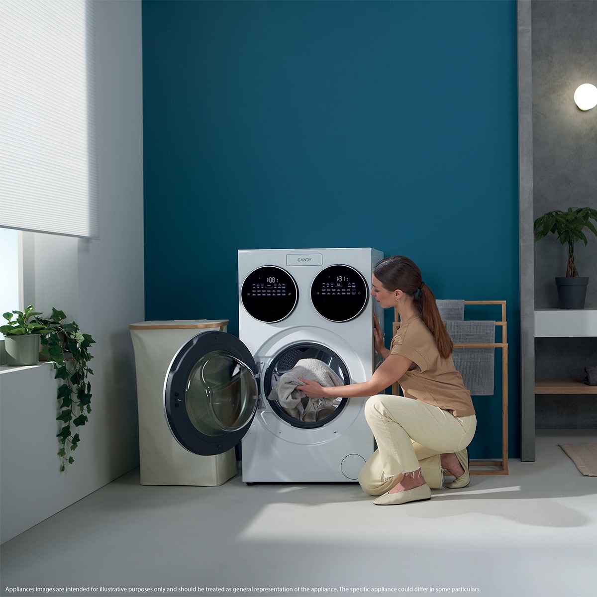 Lavadora Candy Triple Tambor 10+1+1/1400 rpm, Motor Direct Motion, Multiwash - MQD 410CBL9-37 Blanco-13