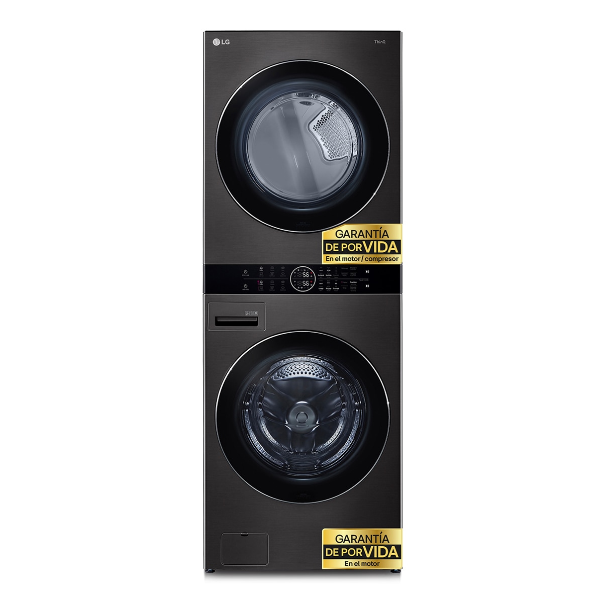 LG – Torre de lavado y secado LG 17 Kg / 1.400 rpm y 16 Kg secado – LGWT1716BLF.