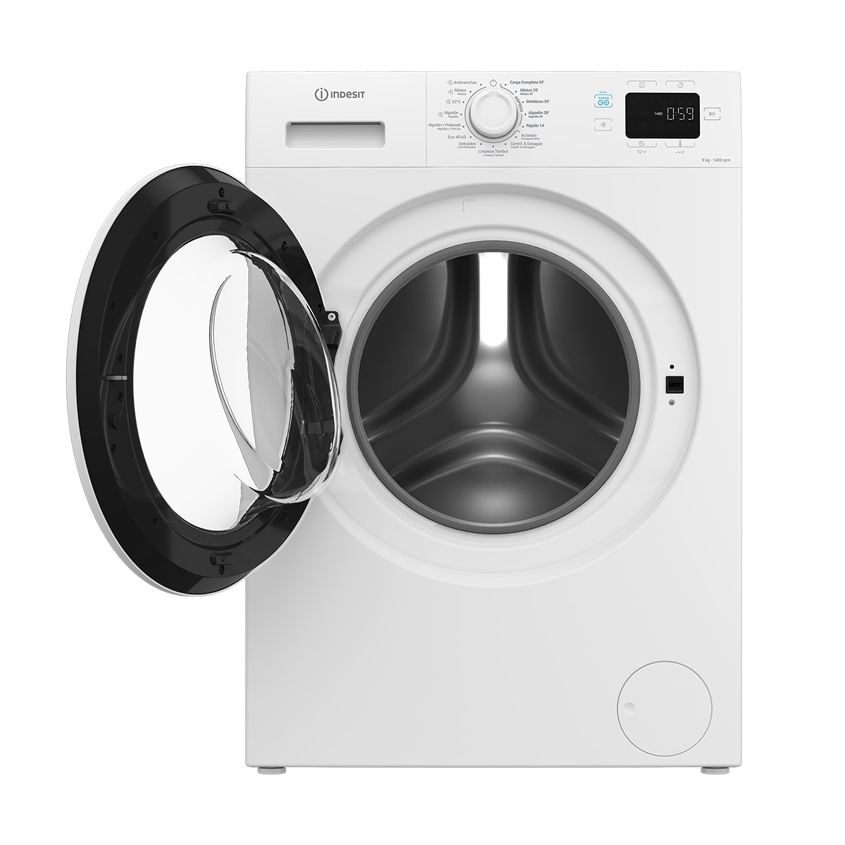 Lavadora Indesit 9 kg / 1.400 rpm Push & Go - IP 964 Blanco-3