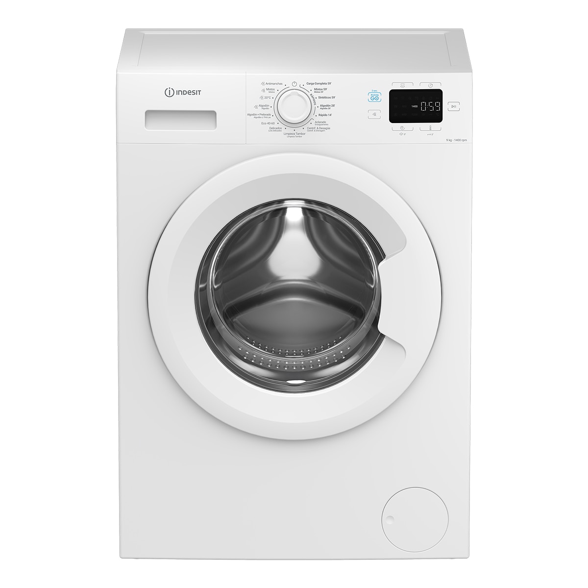 Lavadora Indesit 9 kg / 1.400 rpm Push & Go - IP 964 Blanco-4