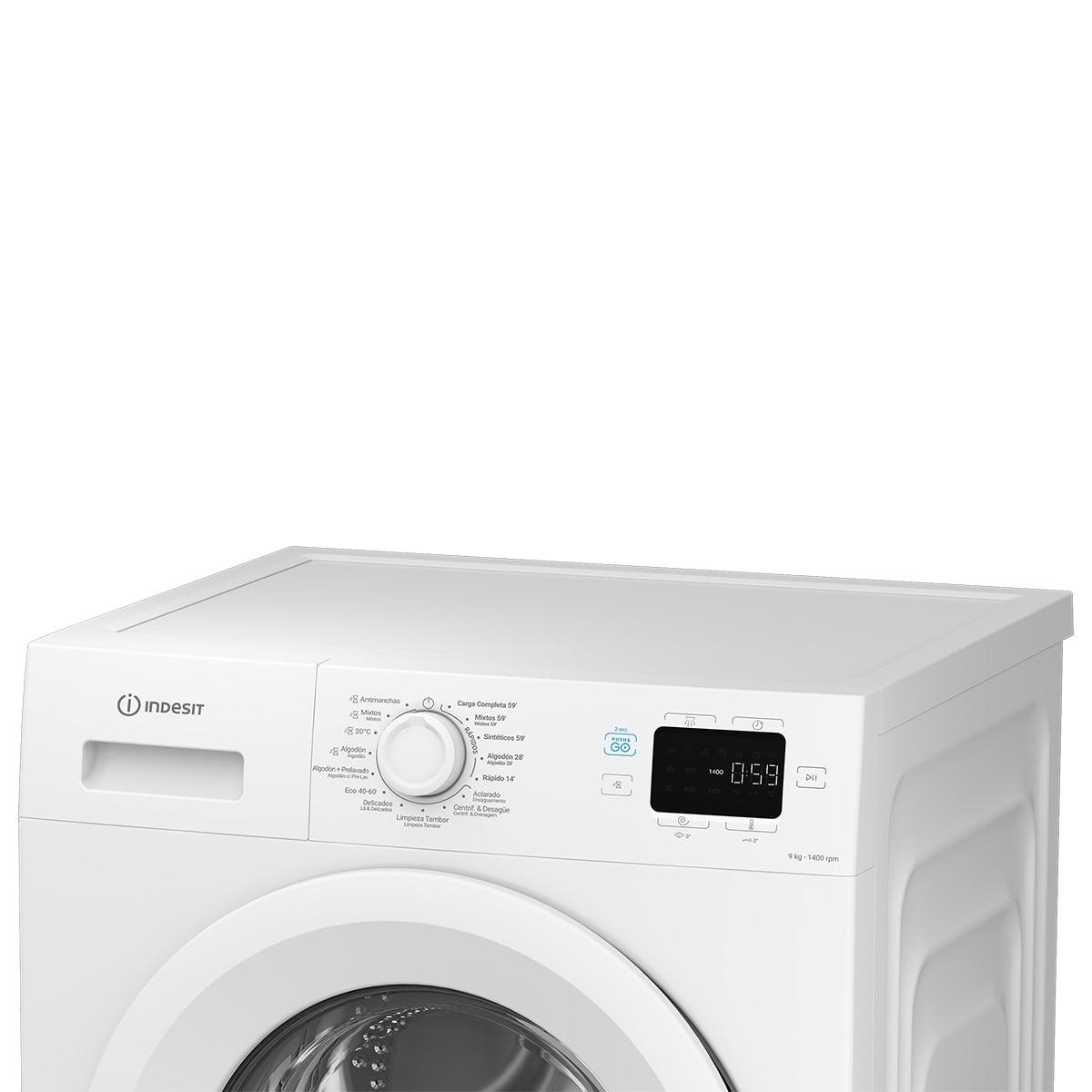 Lavadora Indesit 9 kg / 1.400 rpm Push & Go - IP 964 Blanco-7