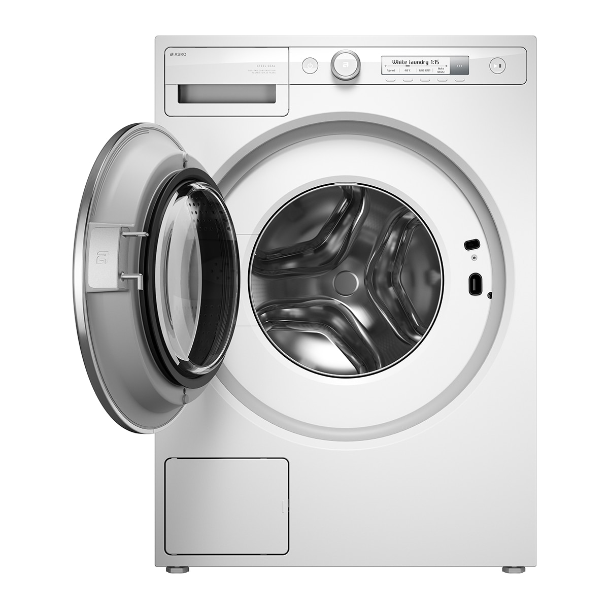 Lavadora Asko 9 Kg / 1600 rpm, 4 Amortiguadores, Dosificación Automática - W3096RW Blanco-5