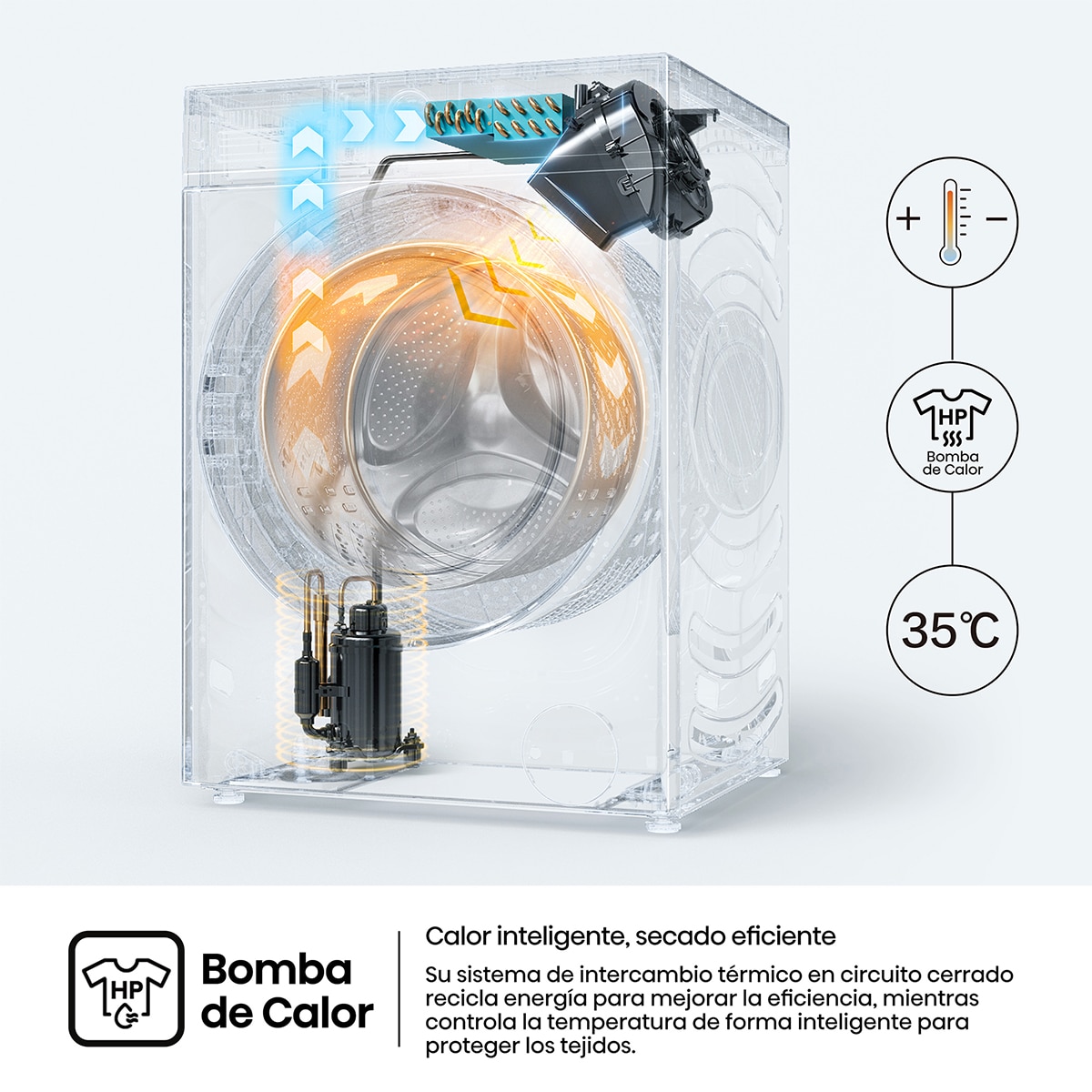 Imagen 6 de Lavadora secadora Hisense 12 kg/1400 rpm Kitchen Fit - WD5I1245BBRH - Negro Negro