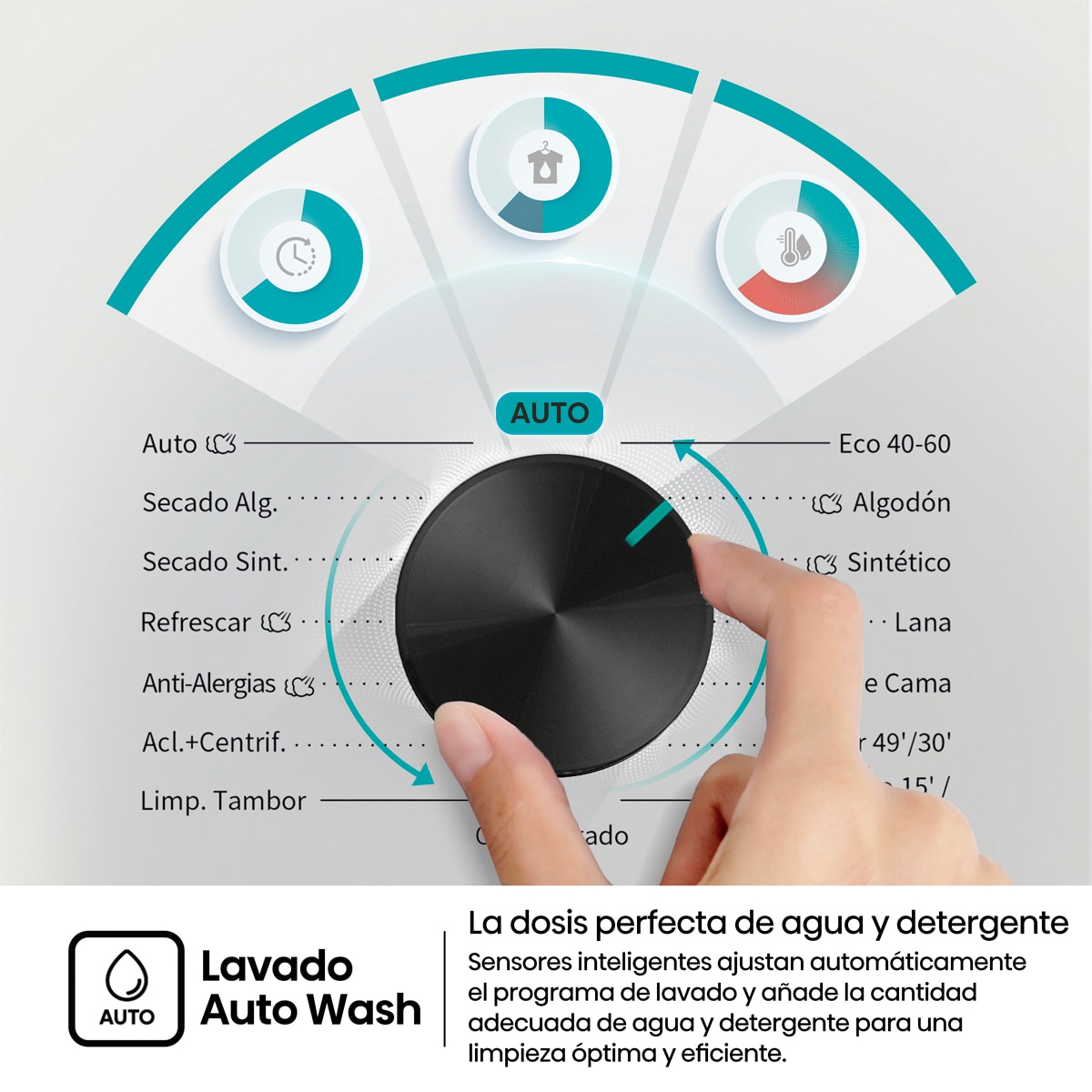 Lavadora secadora Hisense, 9 kg/1400 rpm con tecnología Inverter - WD1I9042BTF2 Gris oscuro-6