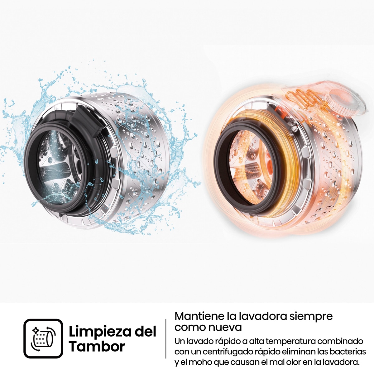 Lavadora secadora Hisense, 9 kg/1400 rpm con tecnología Inverter - WD1I9042BTF2 Gris oscuro-12