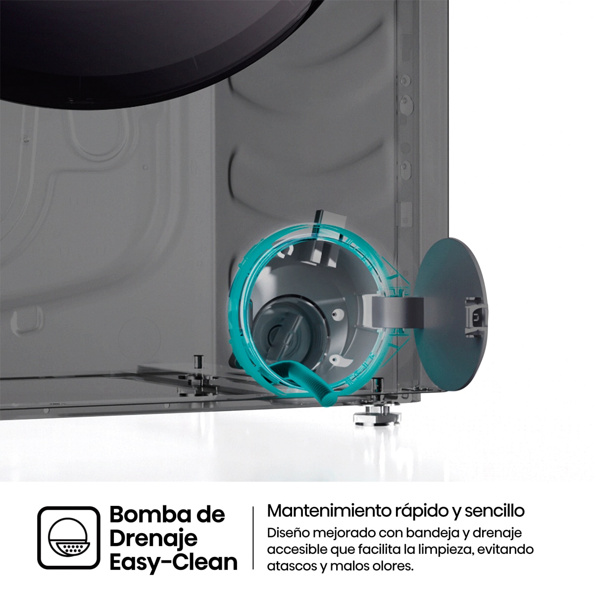 Lavadora secadora Hisense, 9 kg/1400 rpm con tecnología Inverter - WD1I9042BTF2 Gris oscuro-13