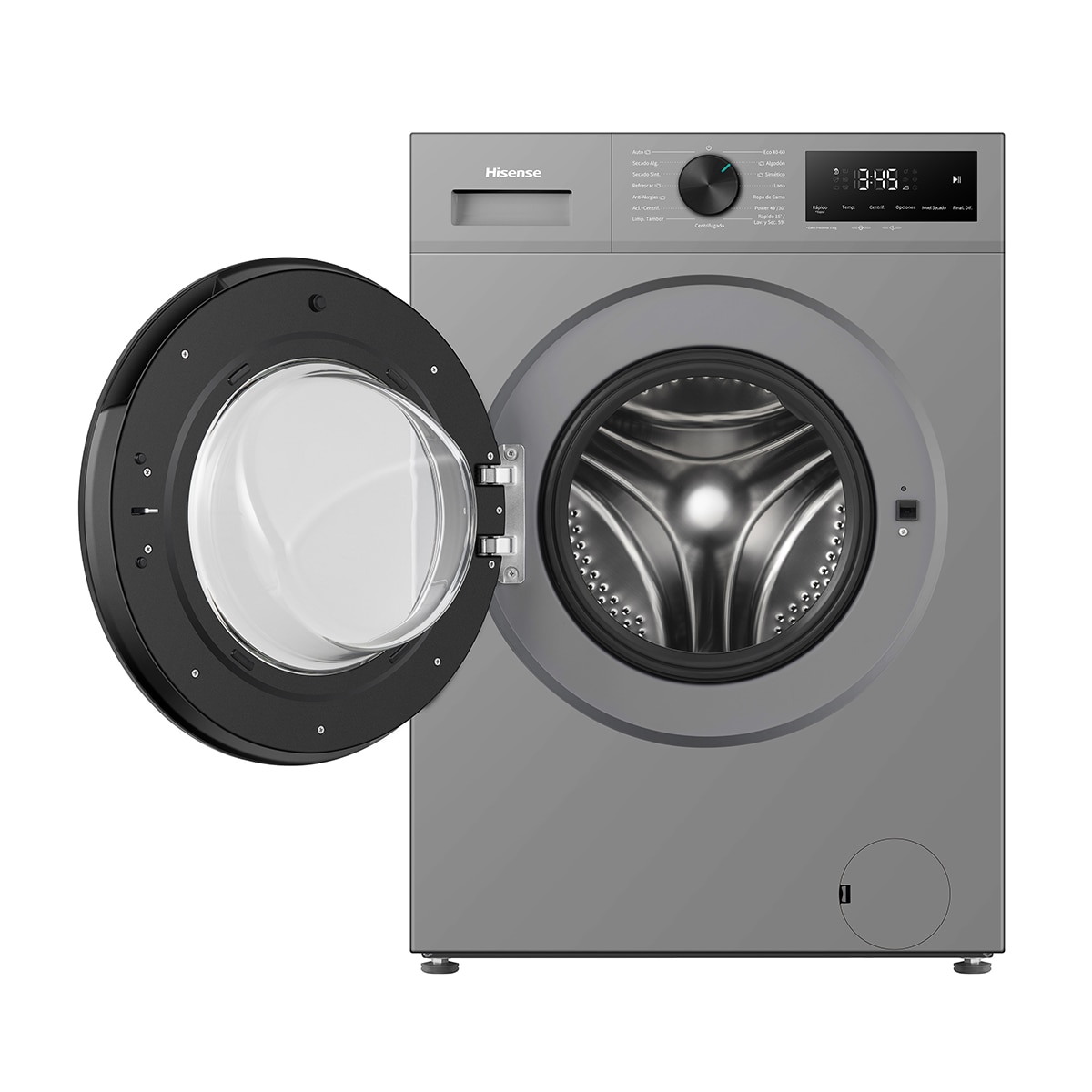Lavadora secadora Hisense, 9 kg/1400 rpm con tecnología Inverter - WD1I9042BTF2 Gris oscuro-21