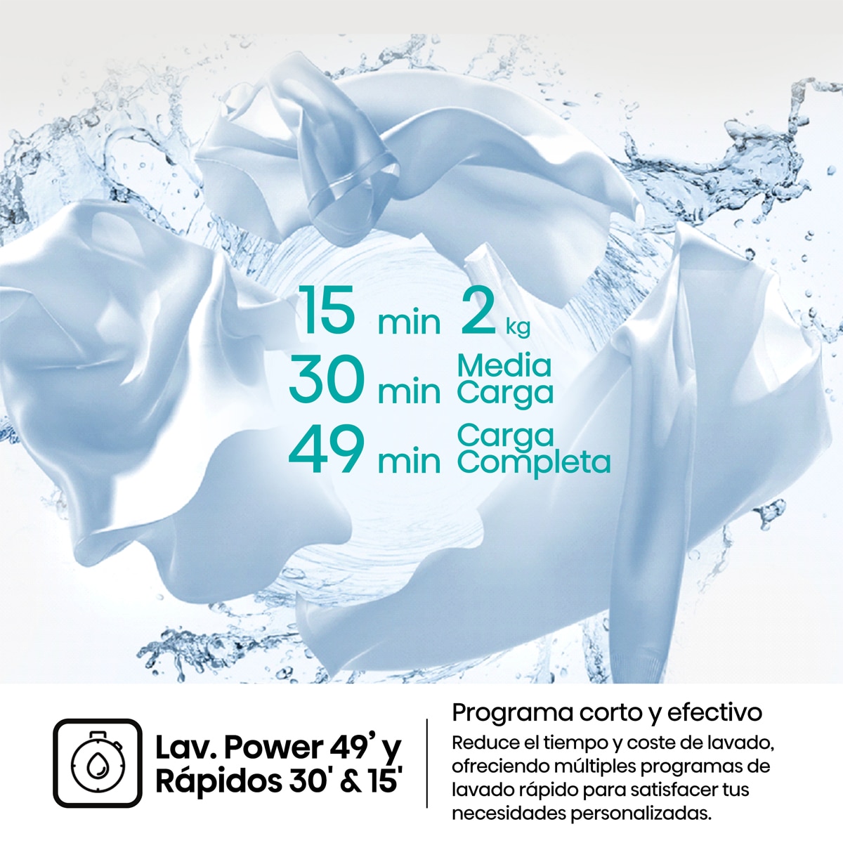 Lavadora Hisense 13 Kg/1400 rpm con tecnología Inverter - WF1I1342BWM Blanco-5