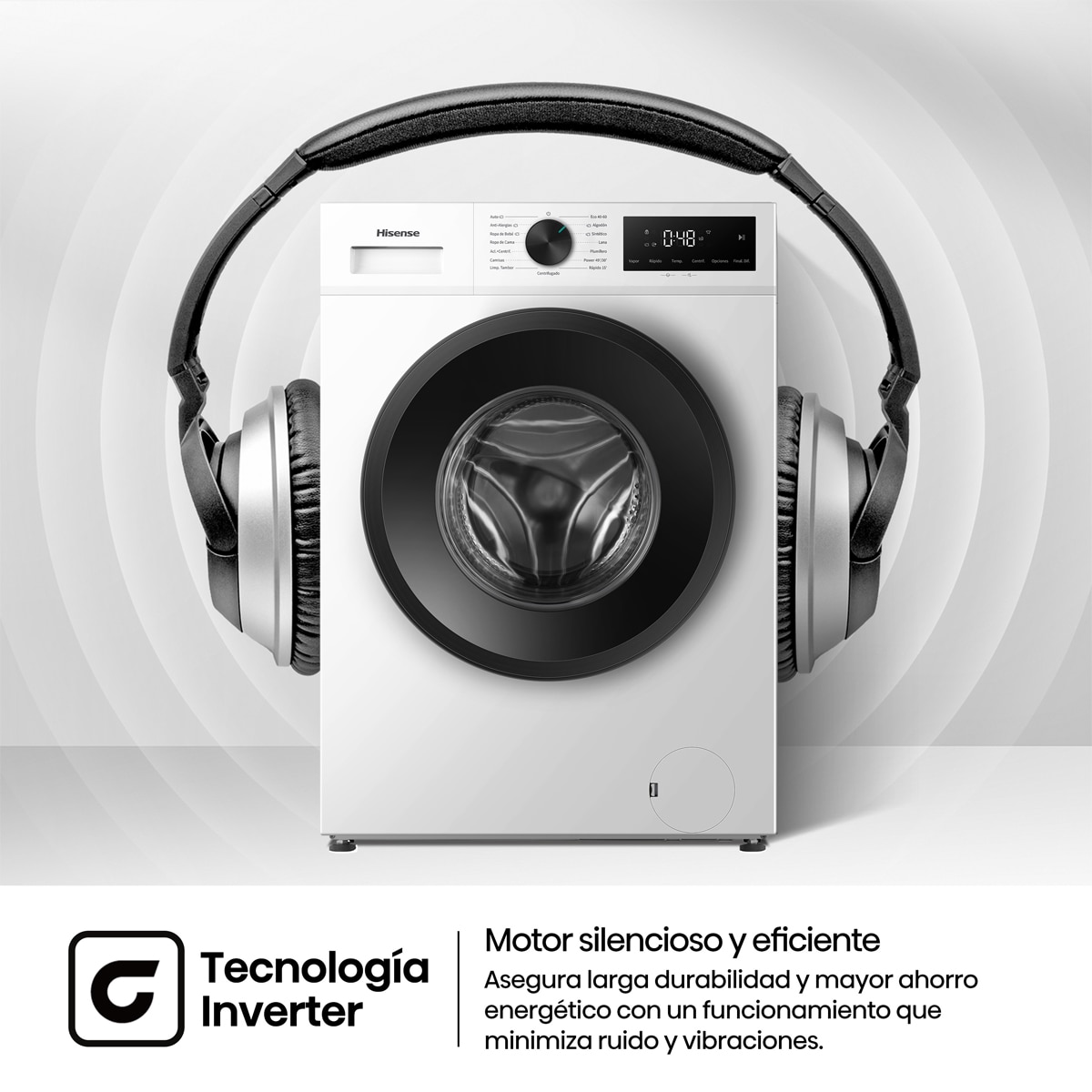 Lavadora Hisense 13 Kg/1400 rpm con tecnología Inverter - WF1I1342BWM Blanco-16