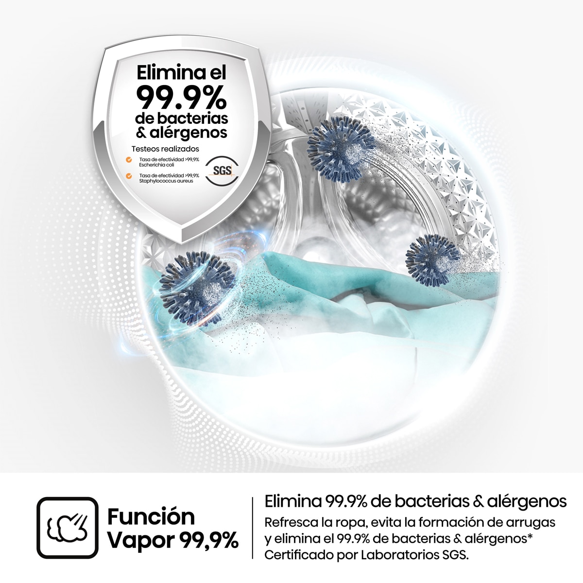 Lavadora Hisense, 11 Kg/1400 rpm, con tecnología Inverter - WF1I1142BWL Blanco-9