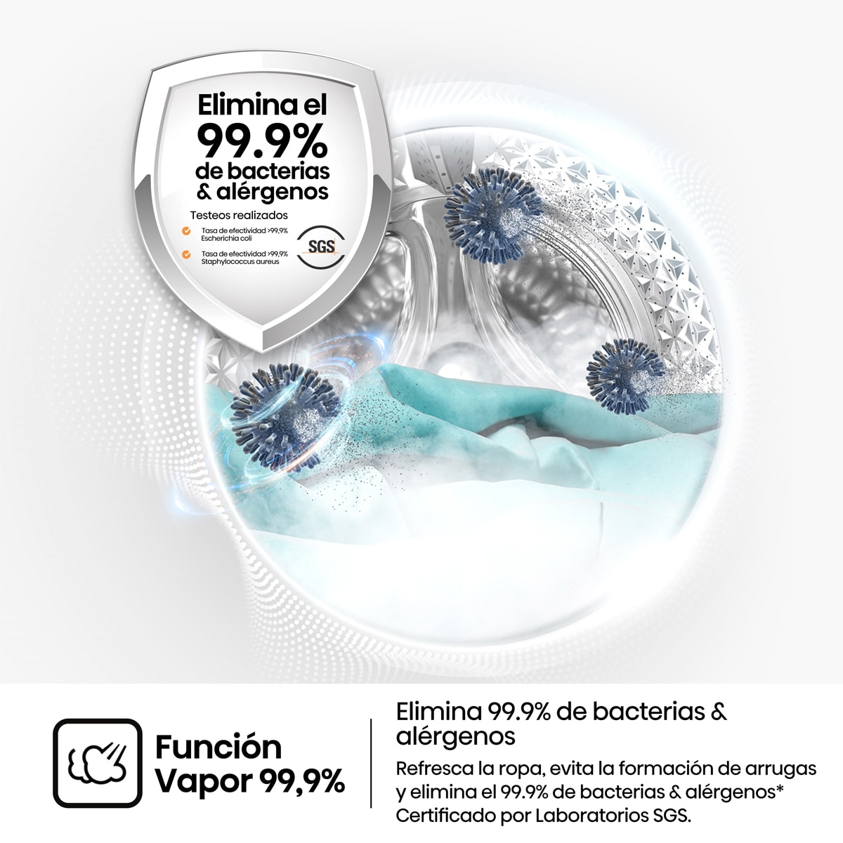 Lavadora Hisense,  9 Kg/1400 rpm, con tecnología Inverter - WF1I9042BTP2 Inox-10