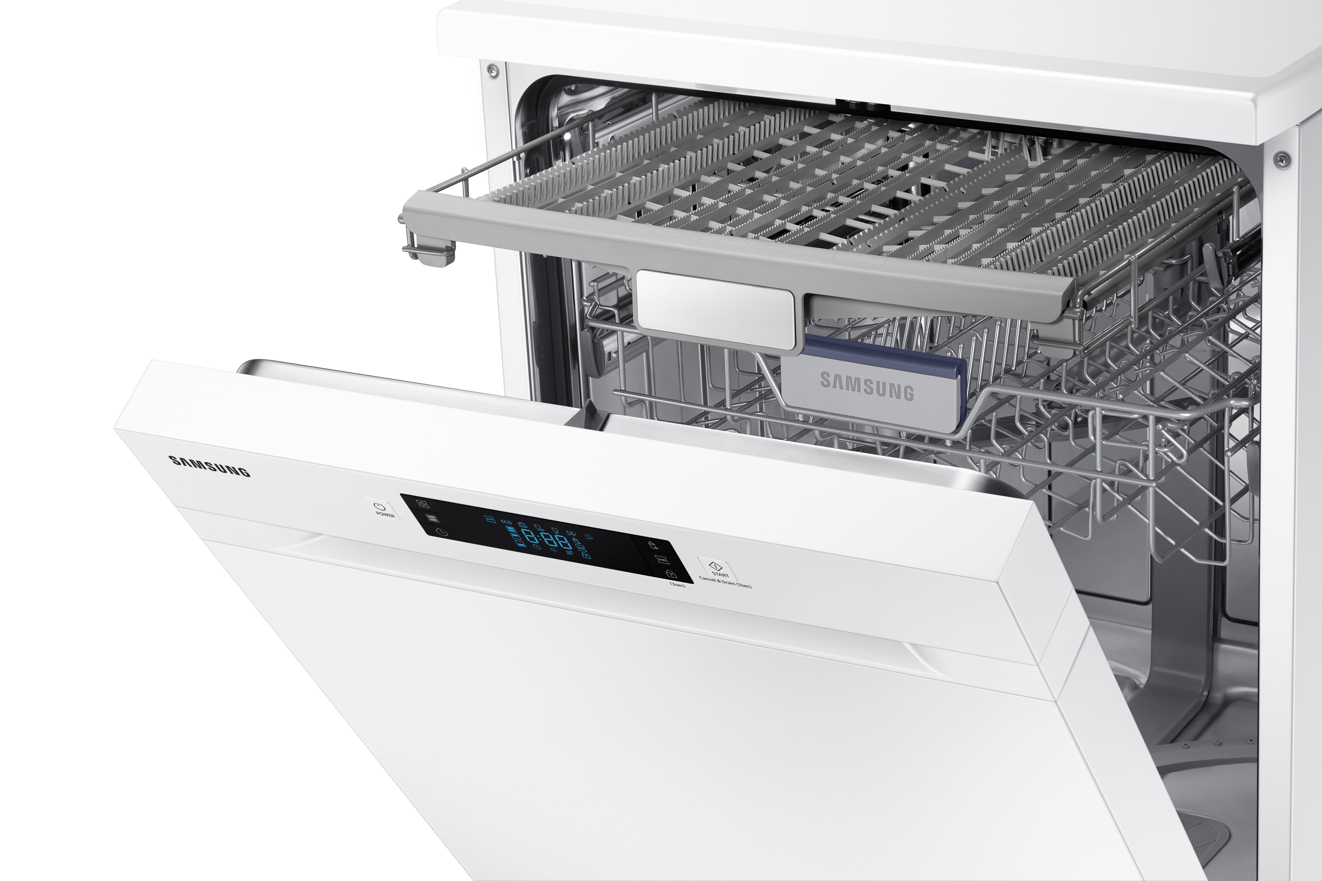 Lavavajillas Samsung 14 servicios, Bandeja Cubiertos, 60 cm Serie 6 - DW60M6050FW/EC - Blanco Blanco-4