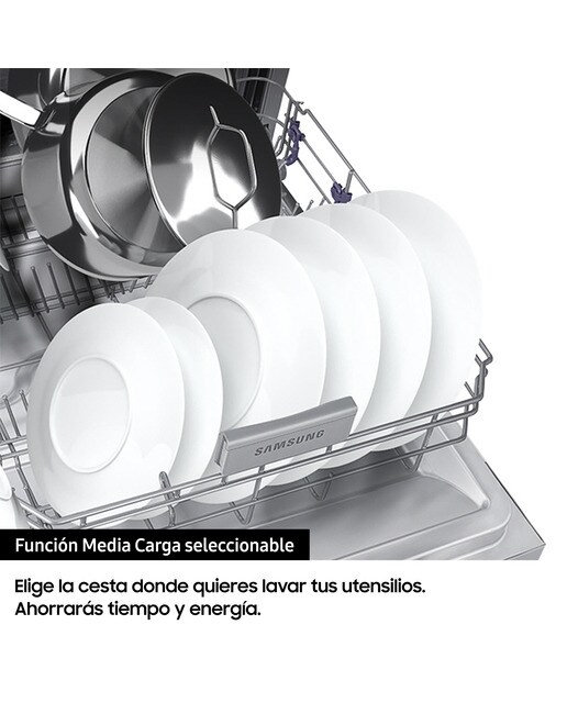 Lavavajillas Samsung 14 servicios, Bandeja Cubiertos, 60 cm Serie 6 - DW60M6050FS/EC Acero Inox-9