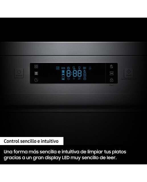 Lavavajillas Samsung 14 servicios, Bandeja Cubiertos, 60 cm Serie 6 - DW60M6050FS/EC Acero Inox-10