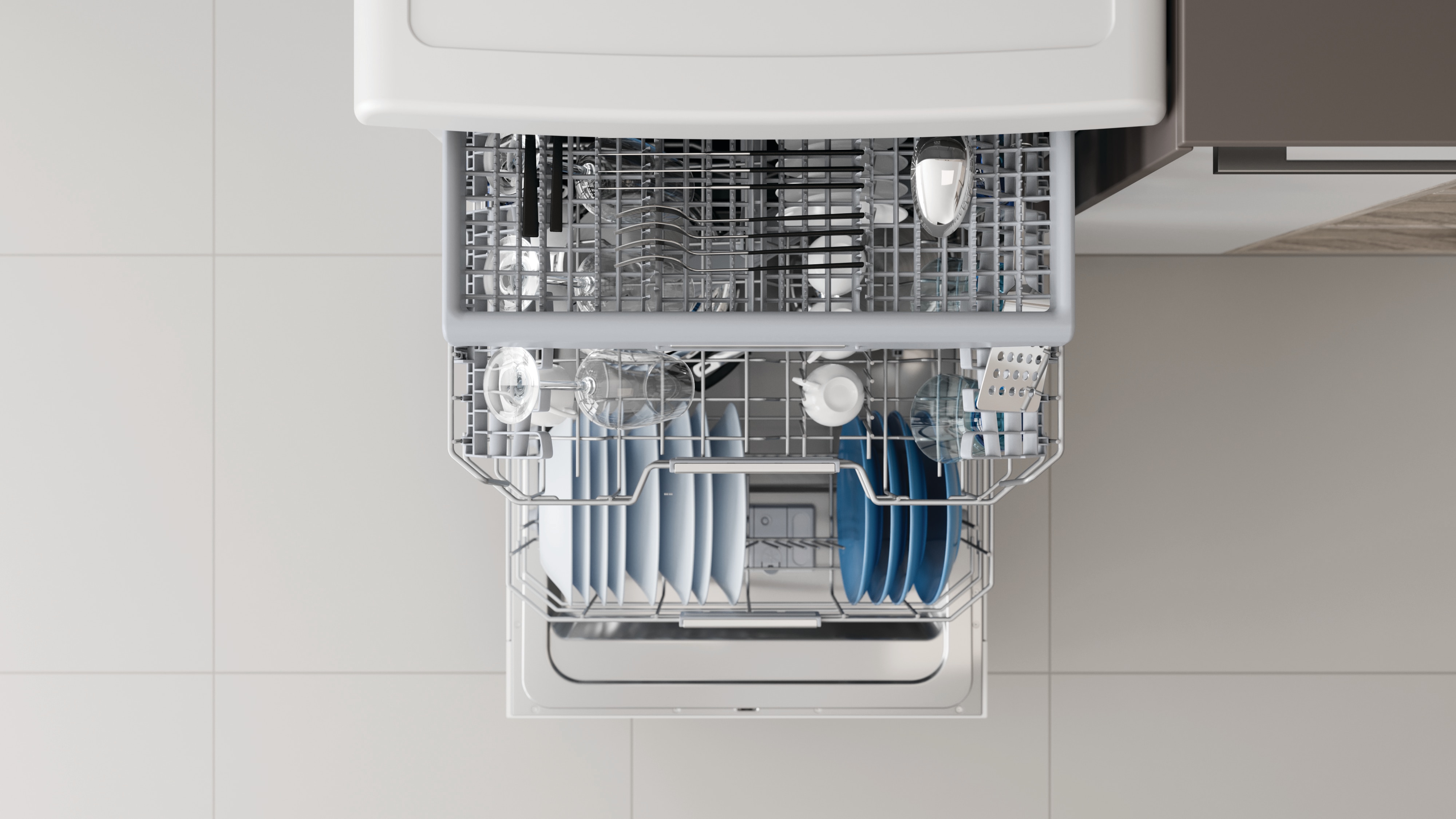 Lavavajillas Indesit 14 servicios, Bandeja Cubiertos, 60 cm - DFO 3T133 A F Blanco-12