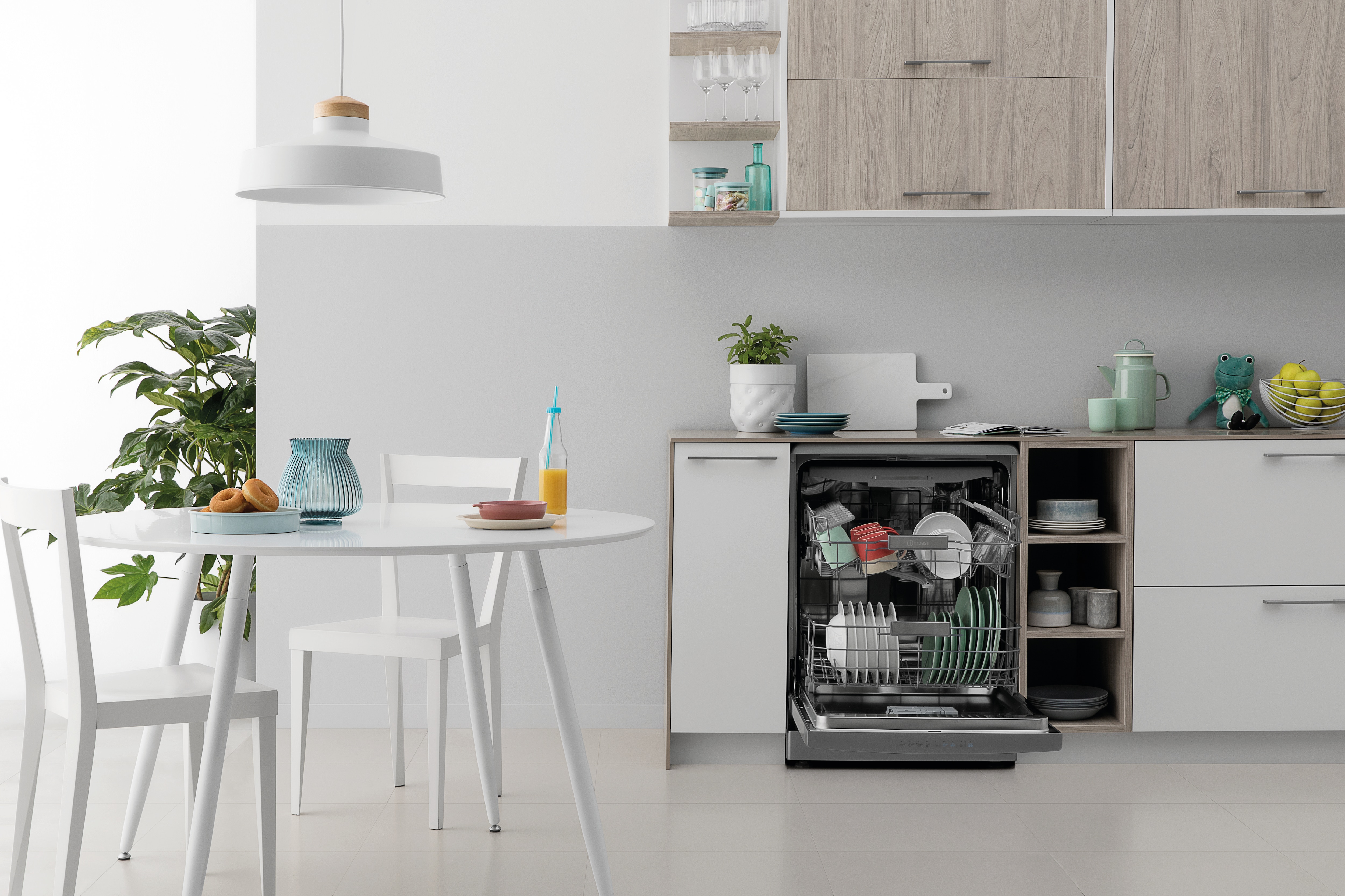 Lavavajillas Indesit 14 servicios, Bandeja Cubiertos, 60 cm - DFO 3T133 A F X Inox-4