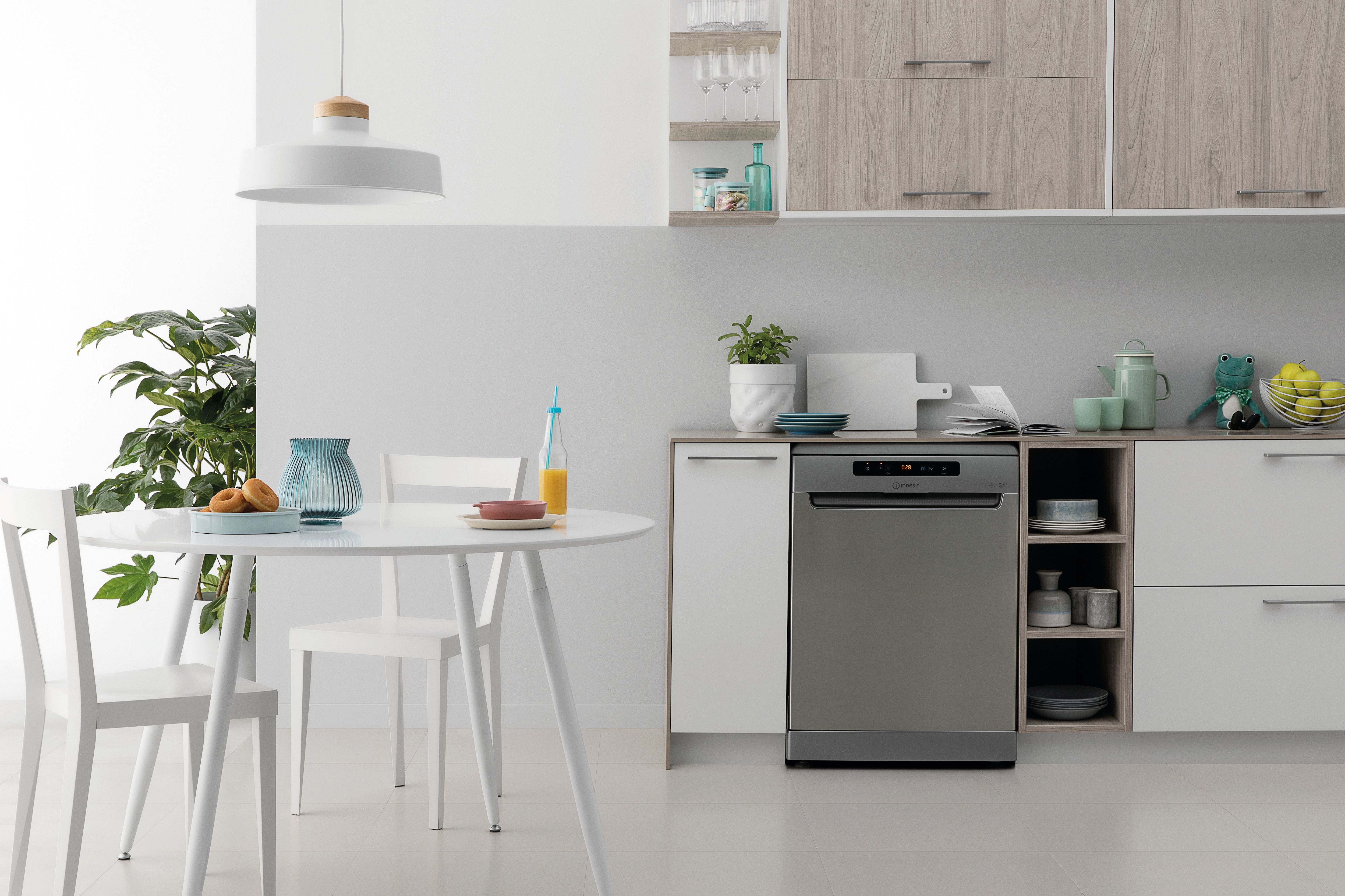 Lavavajillas Indesit 14 servicios, Bandeja Cubiertos, 60 cm - DFO 3T133 A F X Inox-5