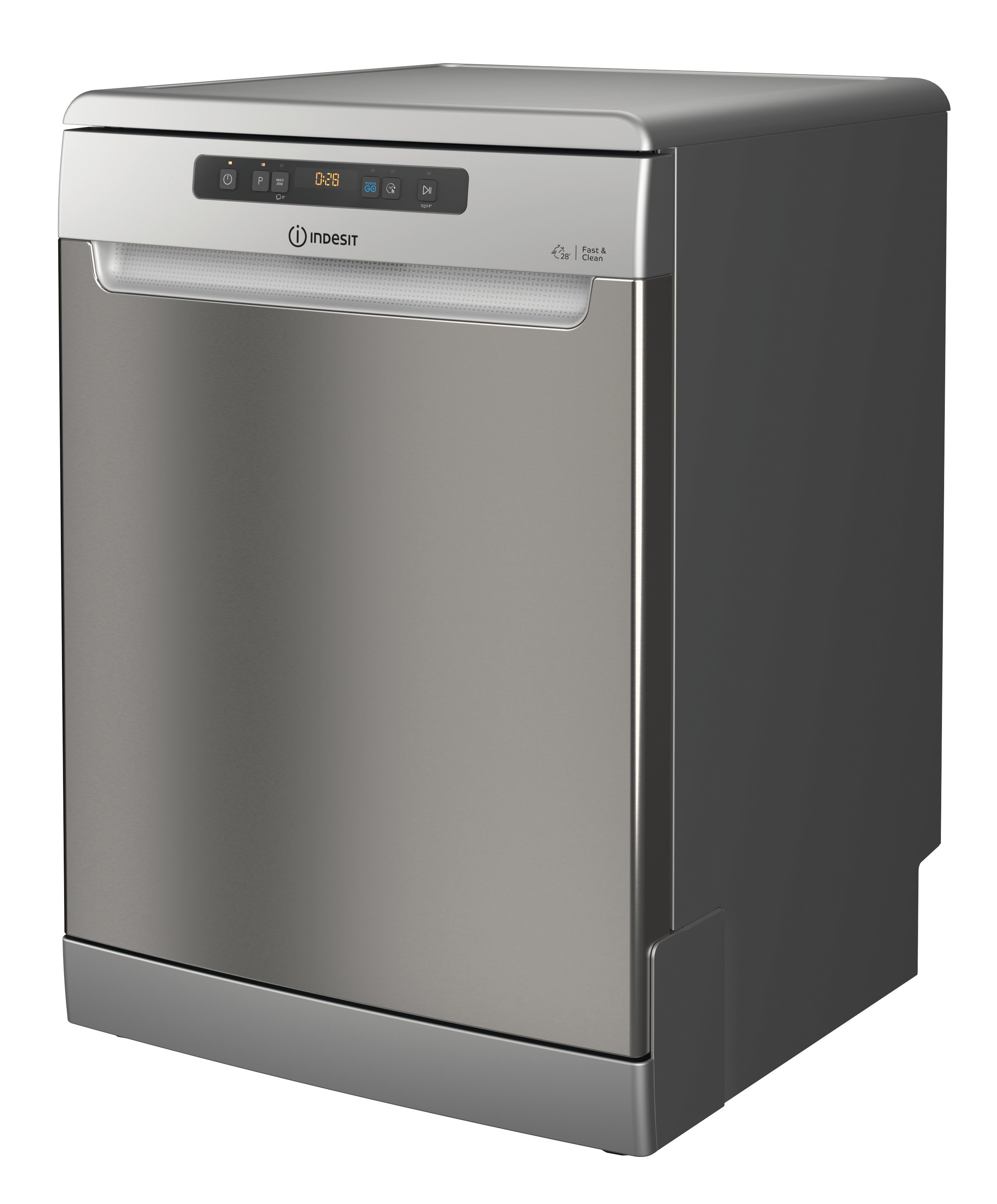 Lavavajillas Indesit 14 servicios, Bandeja Cubiertos, 60 cm - DFO 3T133 A F X Inox-7