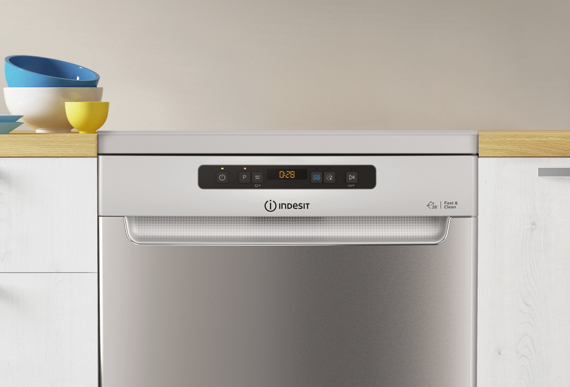 Lavavajillas Indesit 14 servicios, Bandeja Cubiertos, 60 cm - DFO 3T133 A F X Inox-16