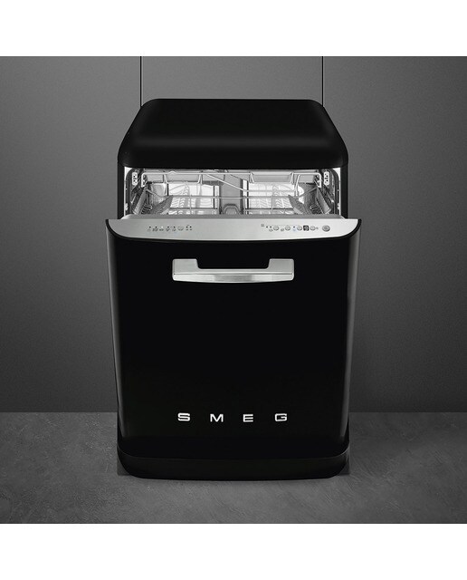 Máquina de Lavar Loiça Smeg Anni 50 LVFABBL3 Meia Carga, para 13 Talheres e de 60 cm - Preto Polido Preto-2