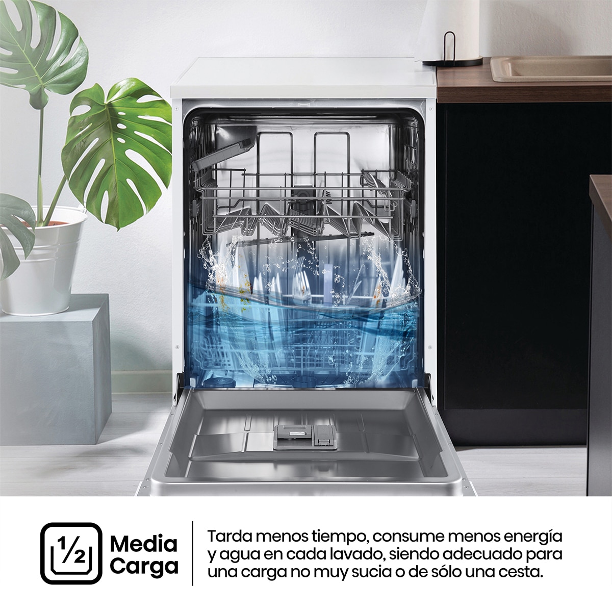 Lavavajillas Hisense 13 servicios, 7 programas, 60 cm - HS622E10W Blanco-4
