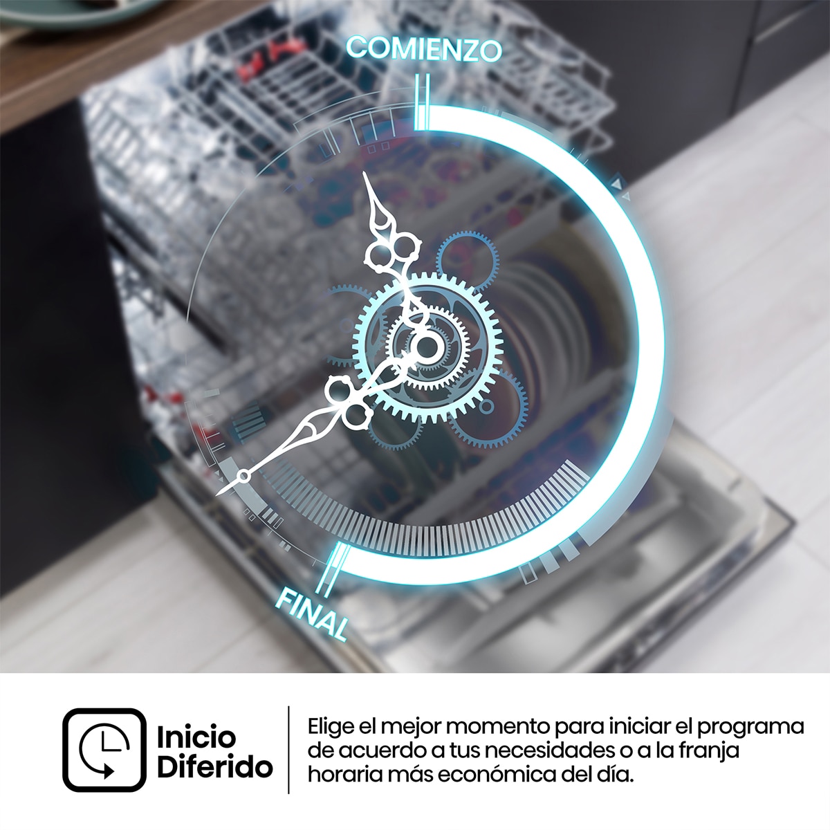Lavavajillas Hisense 13 servicios, 7 programas, 60 cm - HS622E10W Blanco-5