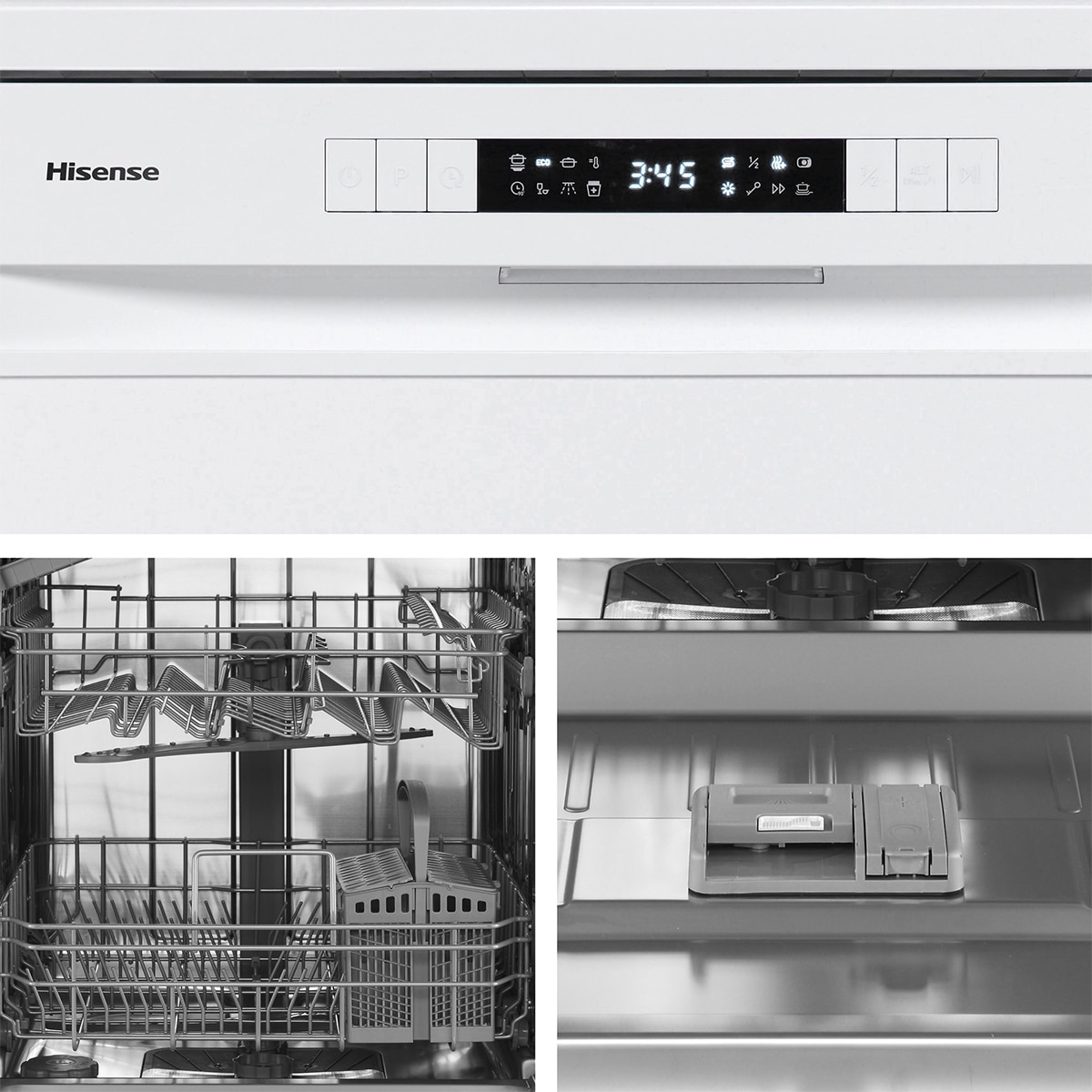 Lavavajillas Hisense 13 servicios, 7 programas, 60 cm - HS622E10W Blanco-11