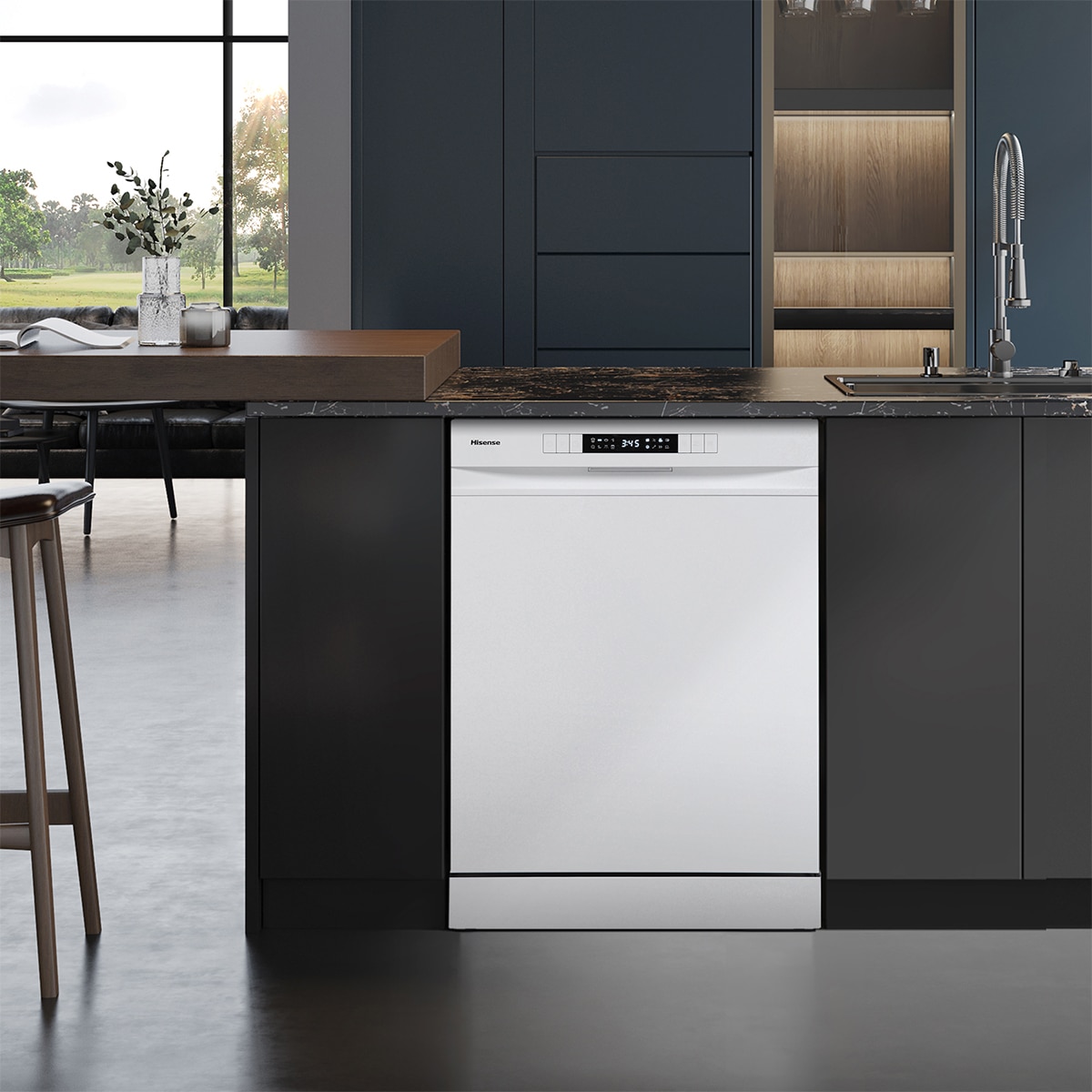 Lavavajillas Hisense 13 servicios, 7 programas, 60 cm - HS622E10W Blanco-13