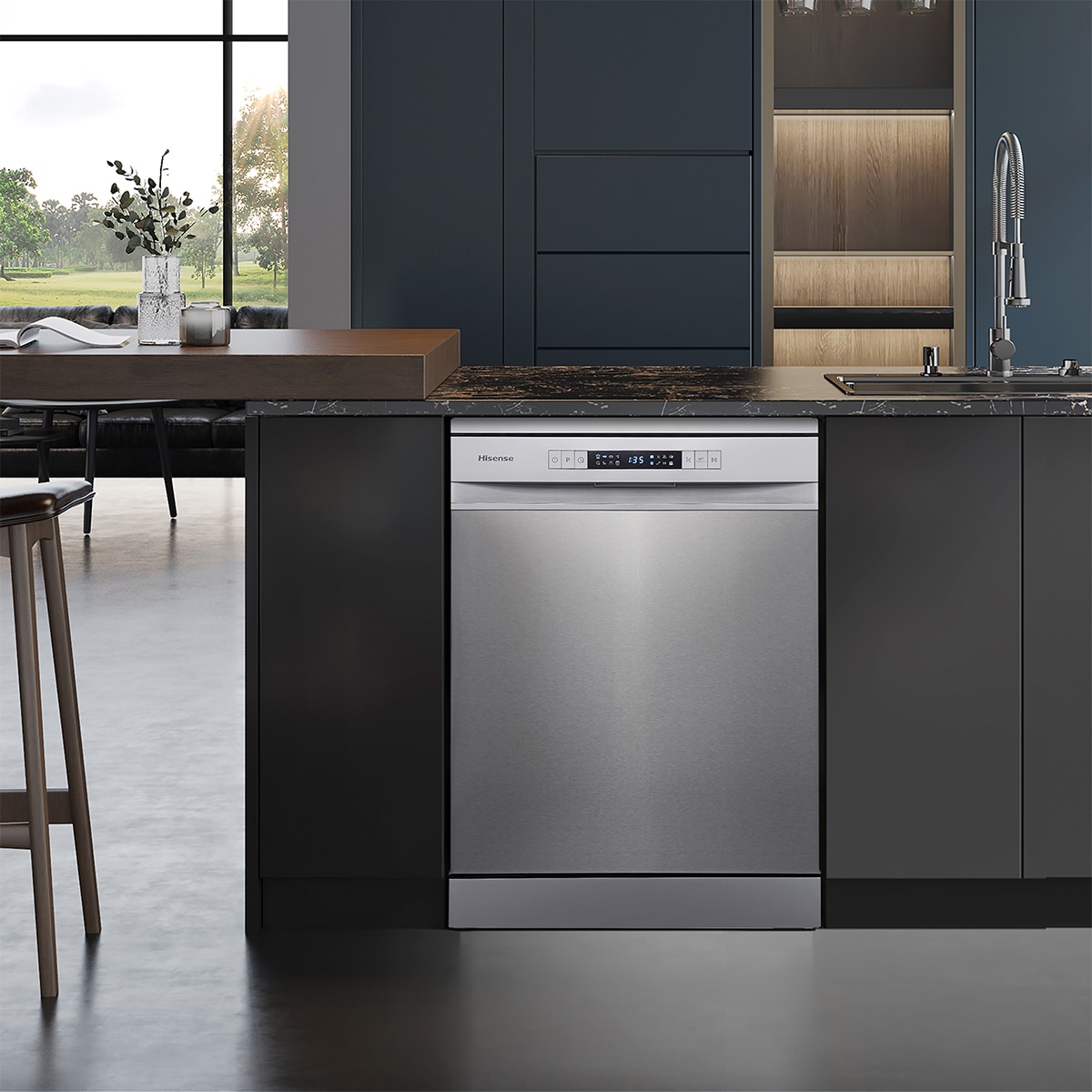 Lavavajillas Hisense 13 servicios, 7 programas, 60 cm - HS622E10X Inox-9