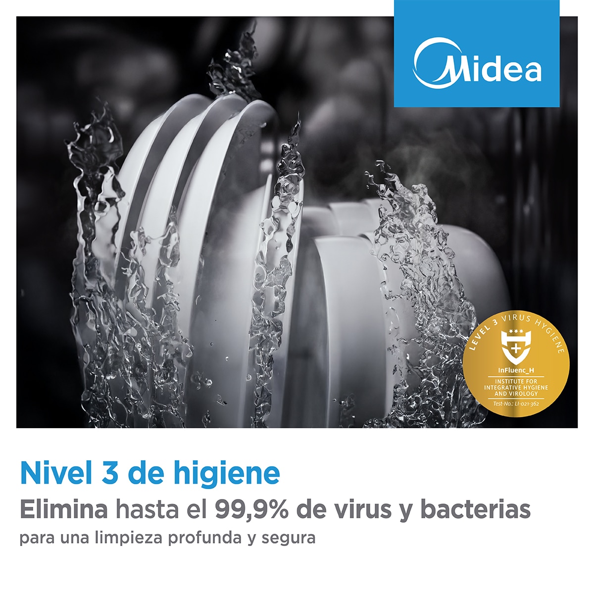 Lavavajillas Midea 12 servicios, 60 cm - MFD60S090W-ES Blanco-6