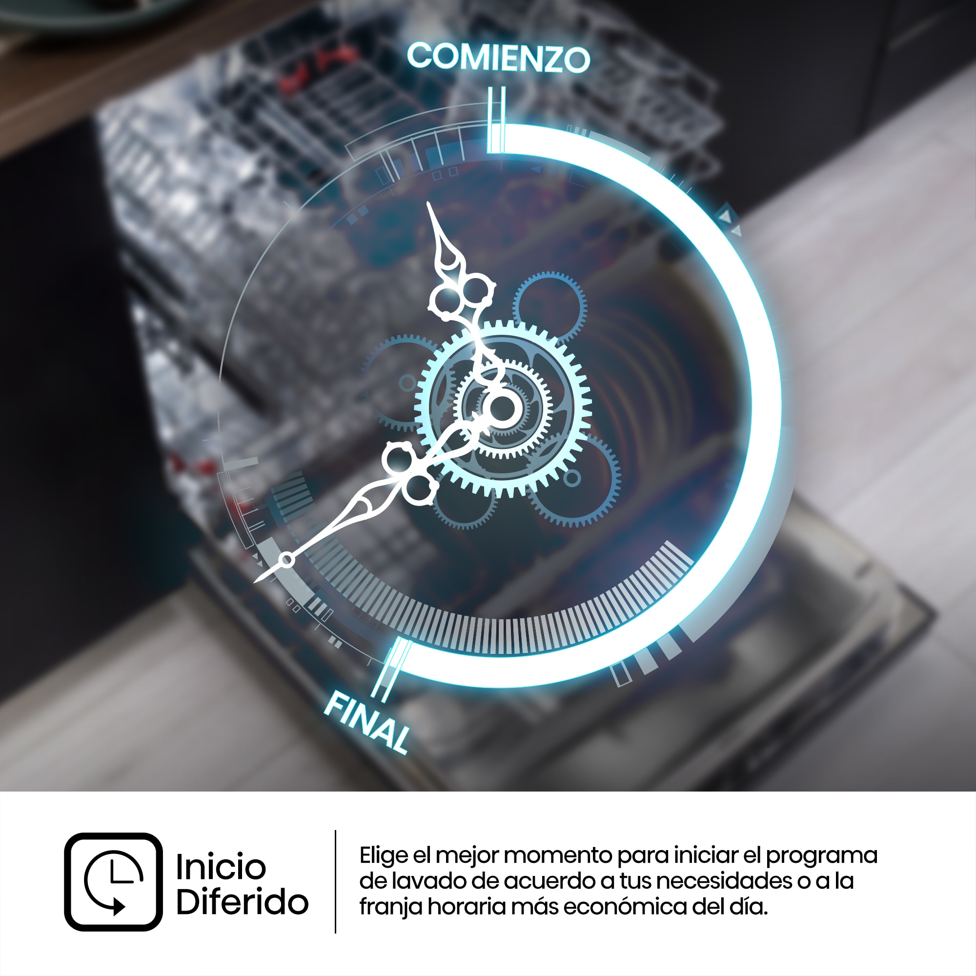 Lavavajillas Hisense 14 servicios, 7 programas, 60 cm - HS623D10X Inox-10