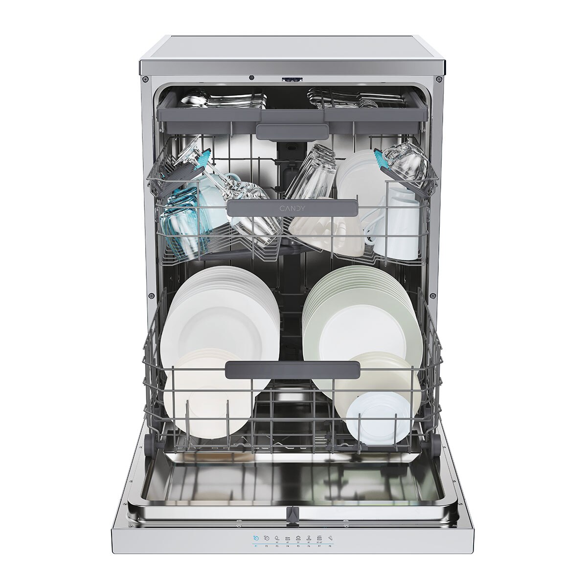 Lavavajillas Candy 15 servicios, 60 cm con WIFI  Rapidó - CF 5C7F1X Inox-5