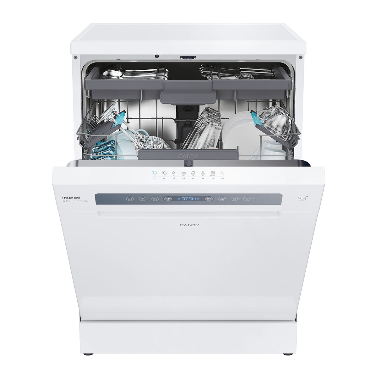 Lavavajillas Candy 15 servicios, 60 cm con WIFI - CF 5C7F1W Blanco-3