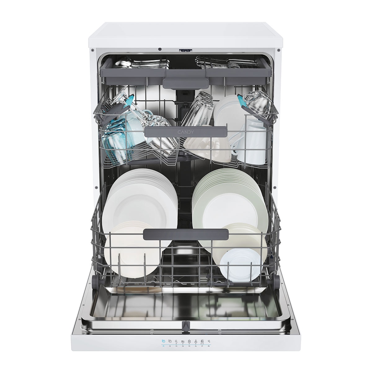 Lavavajillas Candy 15 servicios, 60 cm con WIFI - CF 5C7F1W Blanco-4