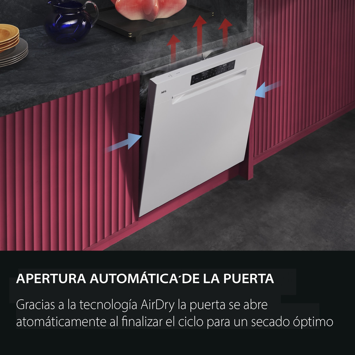 Lavavajillas AEG 14 servicios, Bandeja Cubiertos MaxiFlex, 60 cm - FFB74917ZM Inox-8