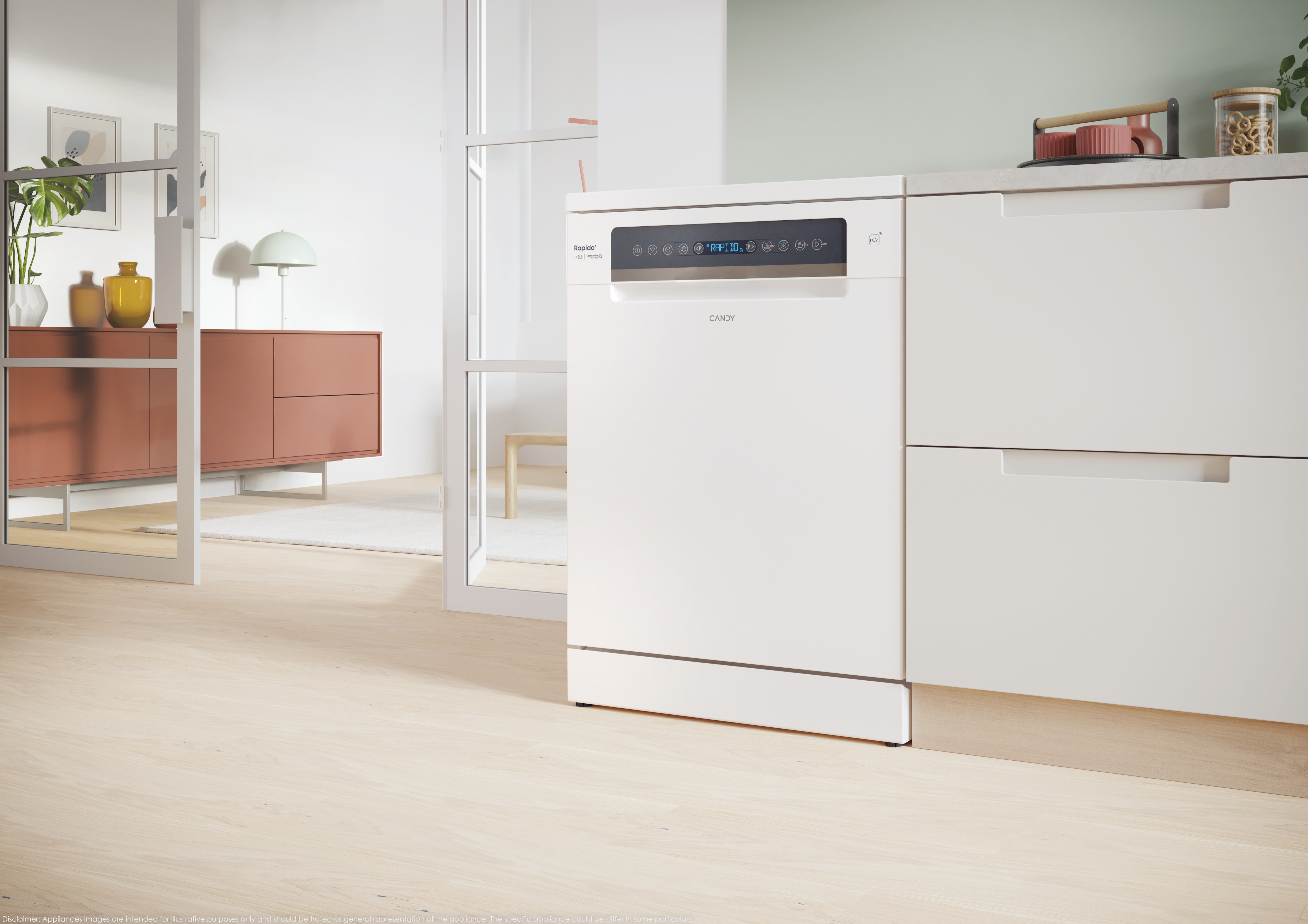 Lavavajillas Candy 16 servicios, 60 cm con WIFI Rapido' - CF 6B2S3PSW Blanco-12