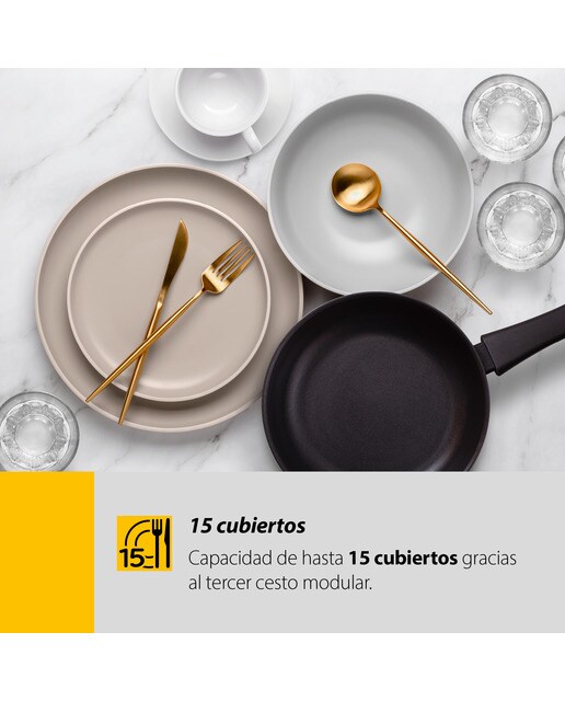 Máquina de Lavar Loiça Whirlpool W7F HP33 X de 15 Conjuntos, 3º Cesto e de 60 cm - Inox Inox-14