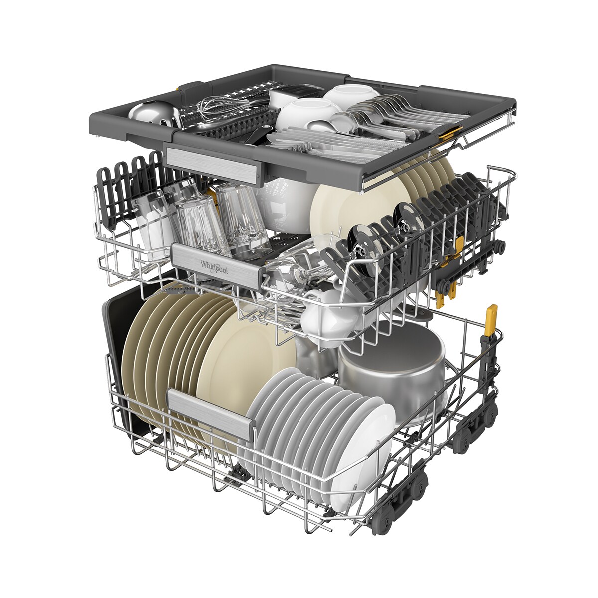 Máquina de Lavar Loiça Whirlpool W7F HP43 de 15 Conjuntos 3º Cesto e de 60 cm - Branco Branco-8