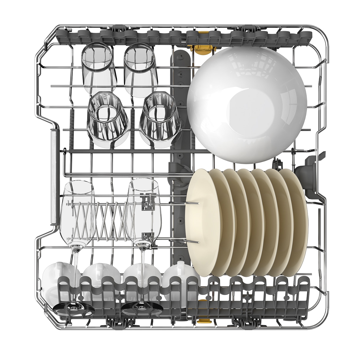 Máquina de Lavar Loiça Whirlpool W7F HP43 de 15 Conjuntos 3º Cesto e de 60 cm - Branco Branco-10