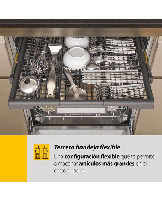 Lavavajillas Whirpool 15 servicios, 3º bandeja, 60 cm - W7F HP43 Blanco-18
