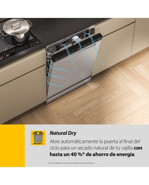 Lavavajillas Whirpool 15 servicios, 3º bandeja, 60 cm - W7F HP43 Blanco-20
