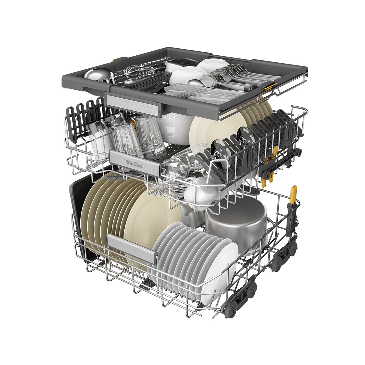 Máquina de Lavar Loiça Whirlpool W7F HP43 X de 15 Conjuntos, 3ª Bandeja e de 60 cm - Inox Inox-9