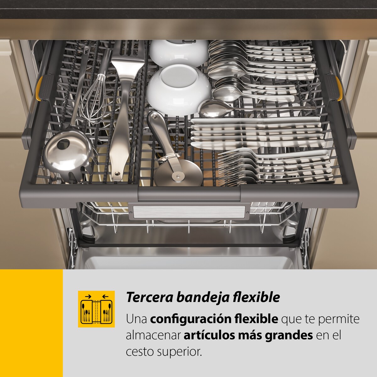 Máquina de Lavar Loiça Whirlpool W7F HP43 X de 15 Conjuntos, 3ª Bandeja e de 60 cm - Inox Inox-18
