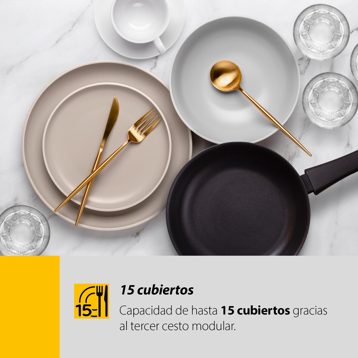 Máquina de Lavar Loiça Whirlpool W7F HP43 X de 15 Conjuntos, 3ª Bandeja e de 60 cm - Inox Inox-22