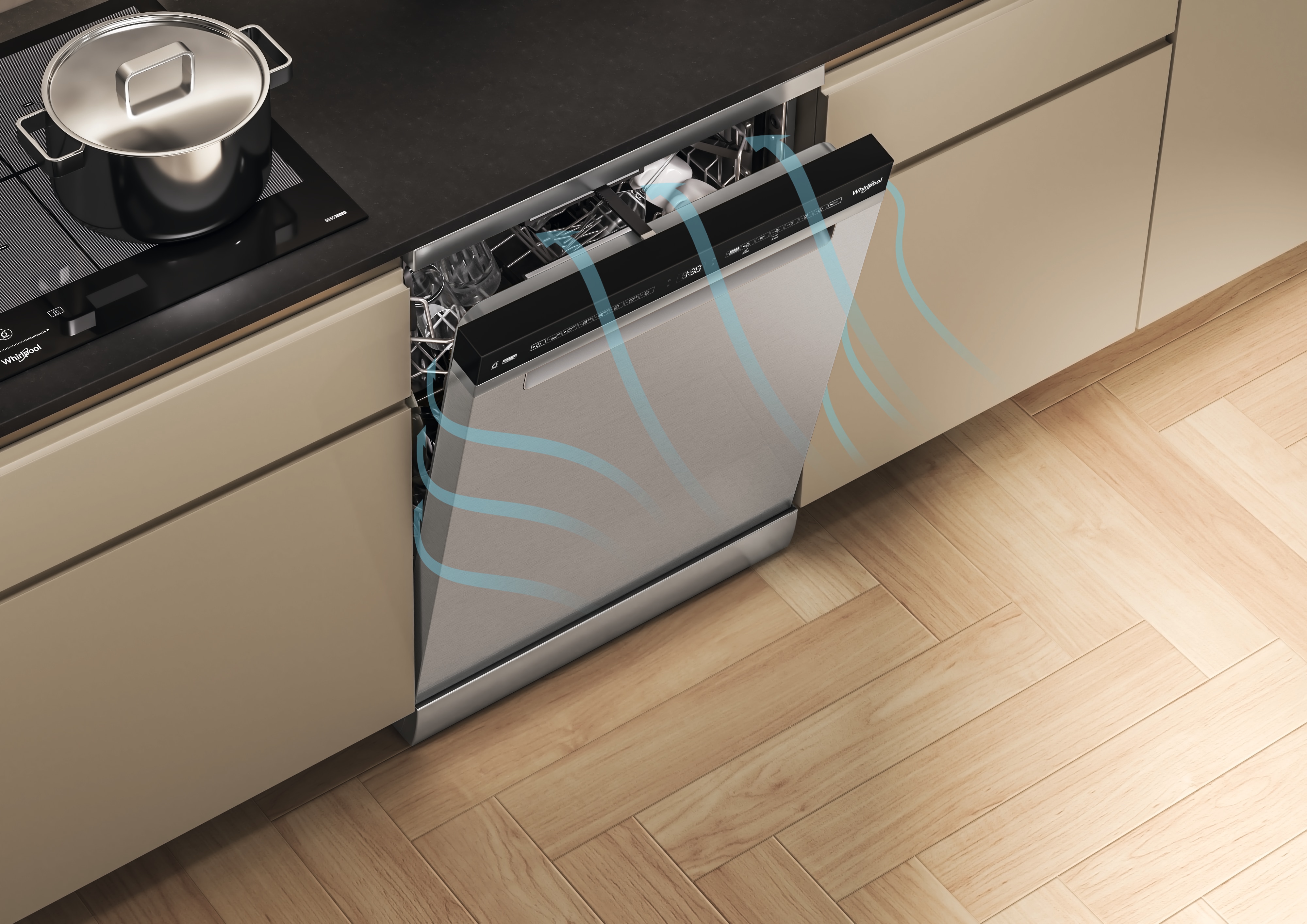 Lavavajillas Whirpool 15 servicios, 3º bandeja, 60 cm - W7F HS51 X Inox-13