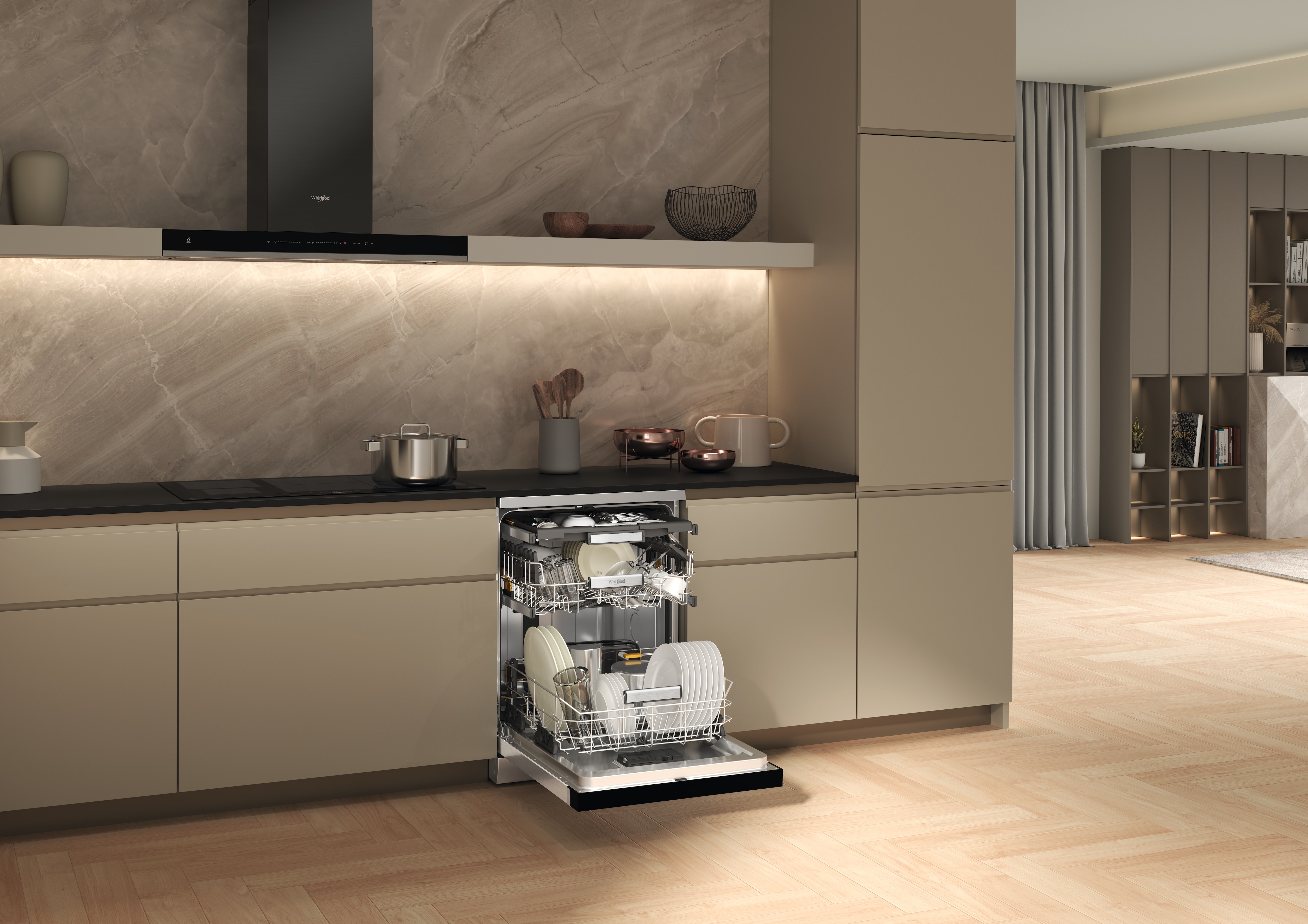 Lavavajillas Whirpool 15 servicios, 3º bandeja, 60 cm - W7F HS51 X Inox-19