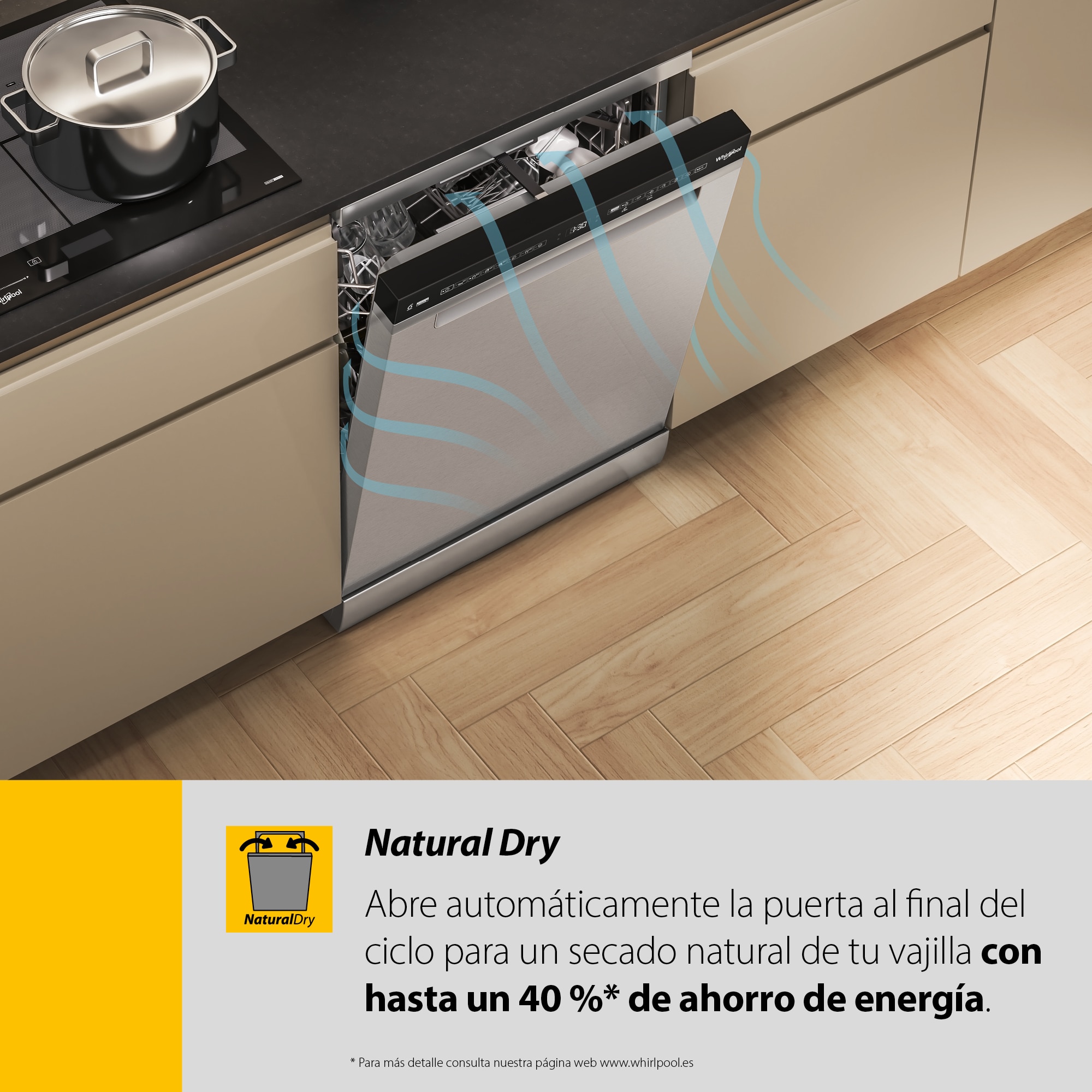 Lavavajillas Whirpool 15 servicios, 3º bandeja, 60 cm - W7F HS51 X Inox-31