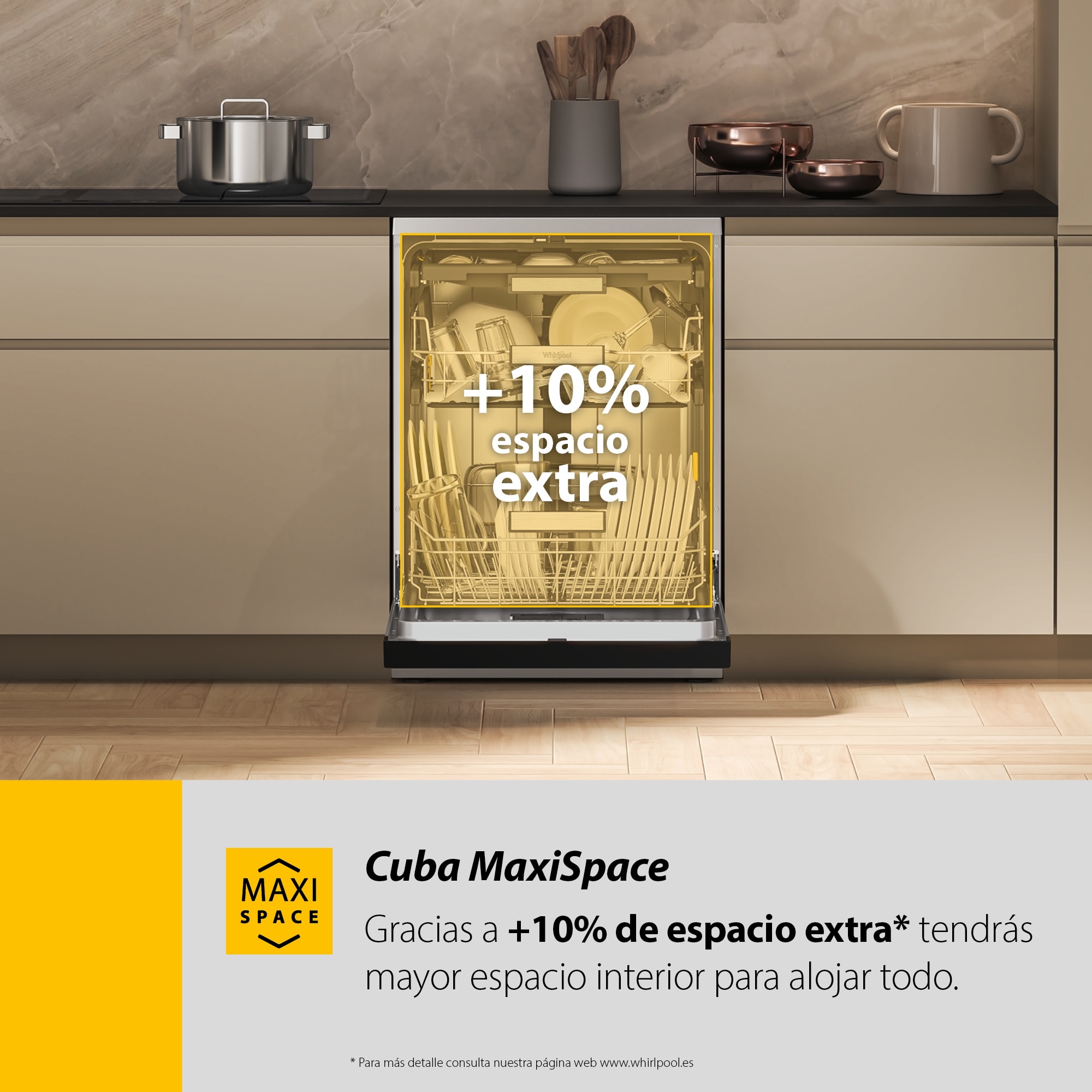 Lavavajillas Whirpool 15 servicios, 3º bandeja, 60 cm - W7F HS51 X Inox-32